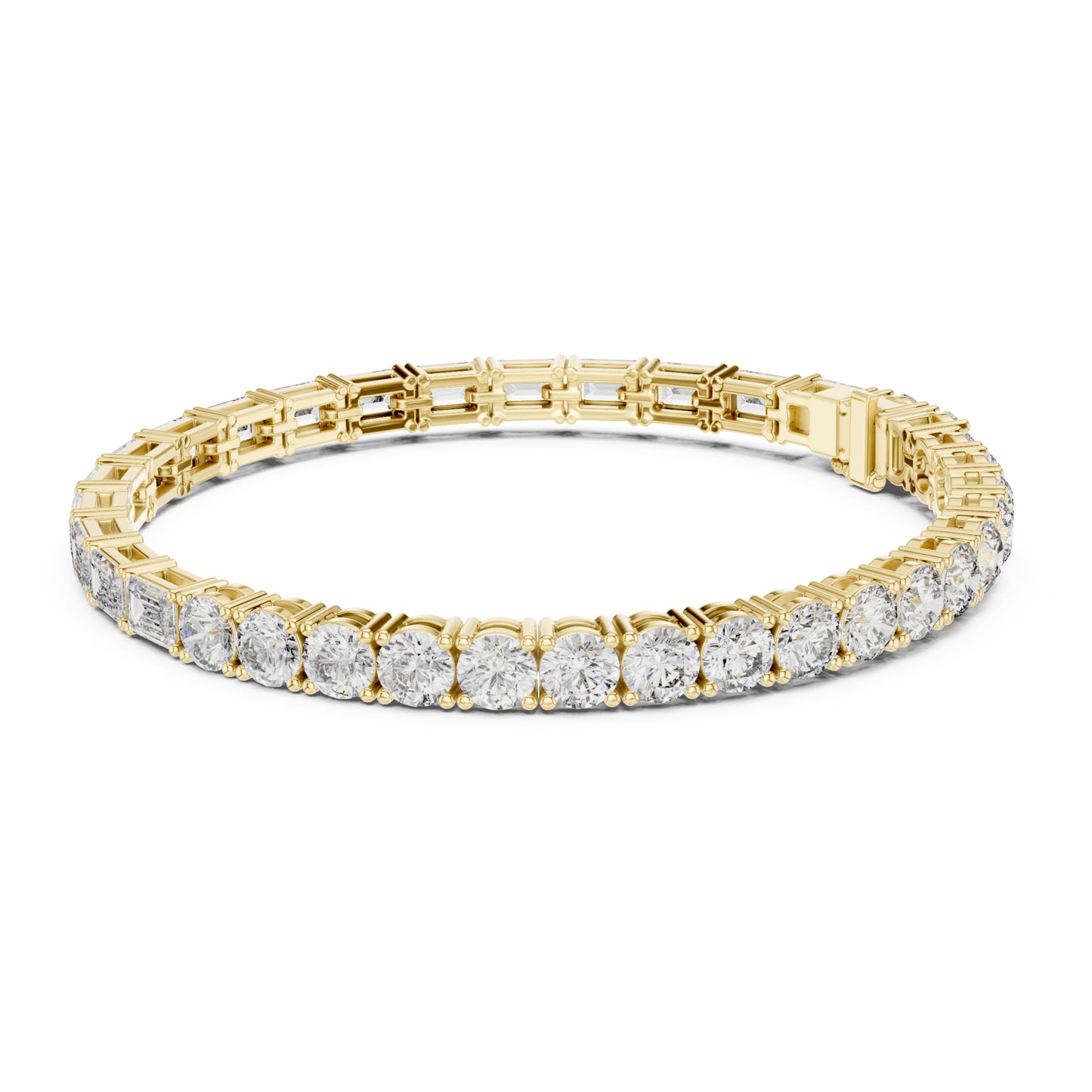 Vera 12 Carat Round Lab Grown Diamond Tennis Bracelet