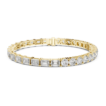 Vera 12 Carat Round Lab Grown Diamond Tennis Bracelet