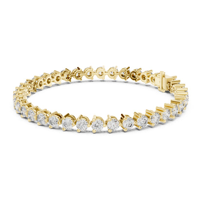 Aurora 8 Carat Round Lab Grown Diamond Bezel Tennis Bracelet