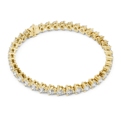 Aurora 8 Carat Round Lab Grown Diamond Bezel Tennis Bracelet