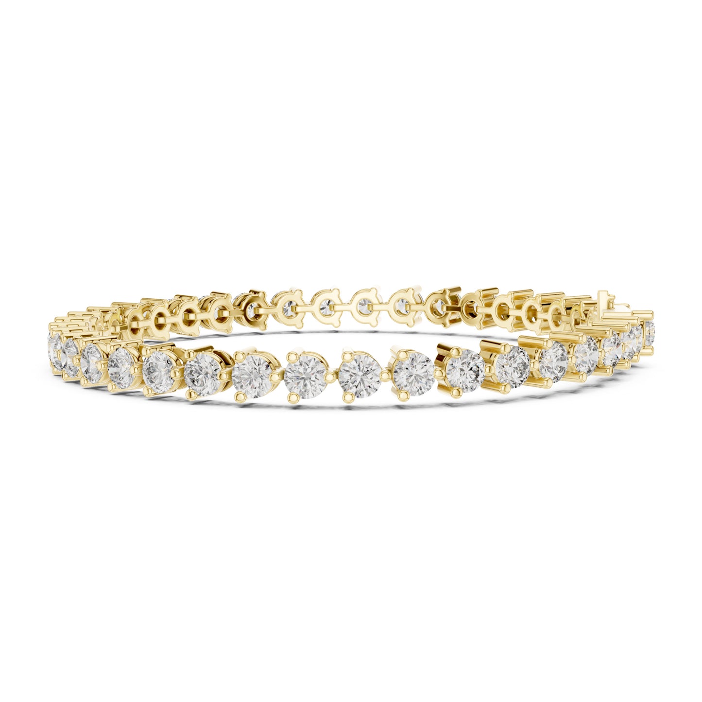Aurora 8 Carat Round Lab Grown Diamond Bezel Tennis Bracelet