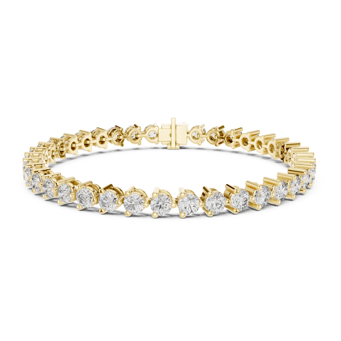Aurora 8 Carat Round Lab Grown Diamond Bezel Tennis Bracelet