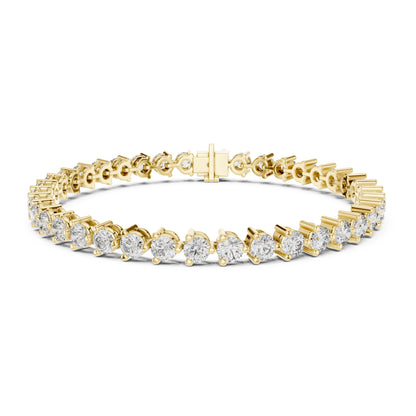 Aurora 8 Carat Round Lab Grown Diamond Bezel Tennis Bracelet