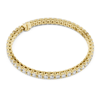 Aurora 7 Carat Round Lab Grown Diamond Collet Tennis Bracelet