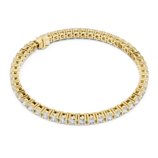 Aurora 7 Carat Round Lab Grown Diamond Collet Tennis Bracelet
