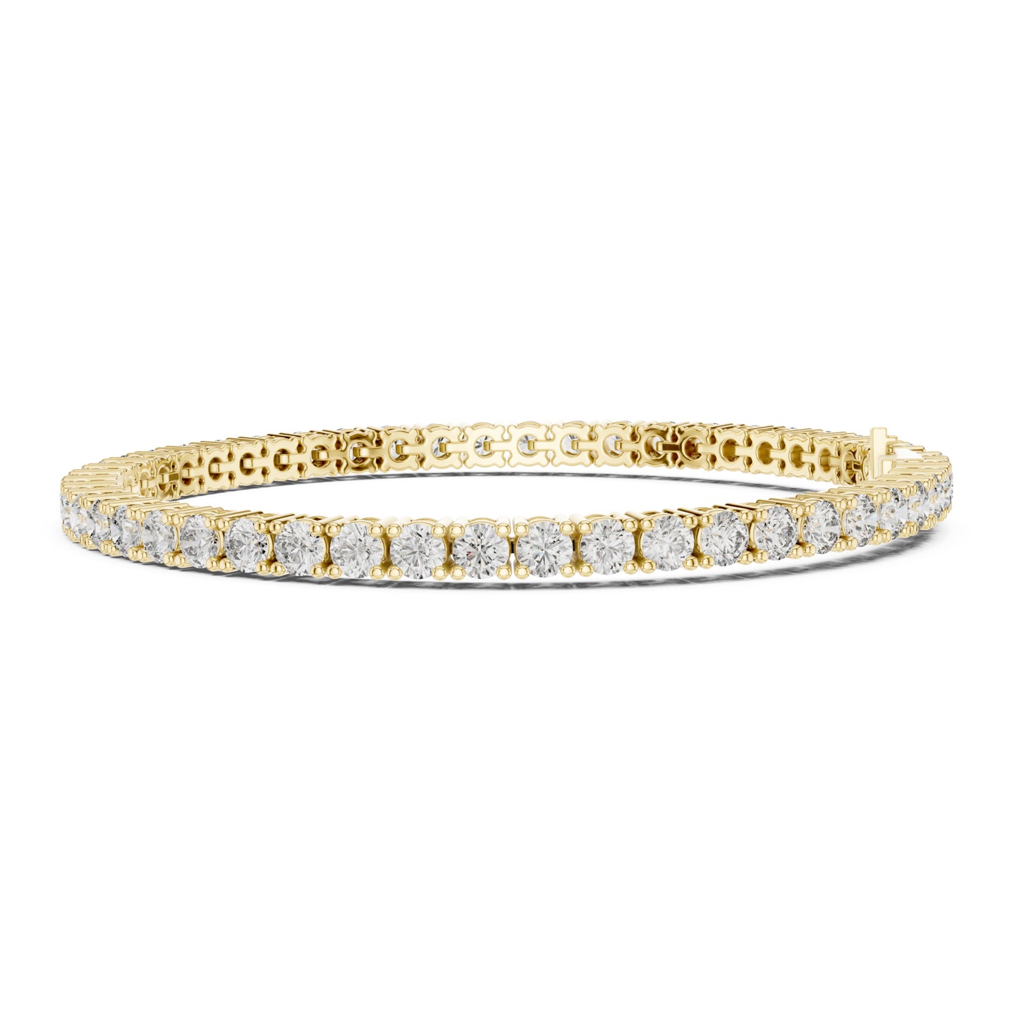 Aurora 7 Carat Round Lab Grown Diamond Collet Tennis Bracelet
