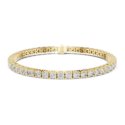 Aurora 7 Carat Round Lab Grown Diamond Collet Tennis Bracelet