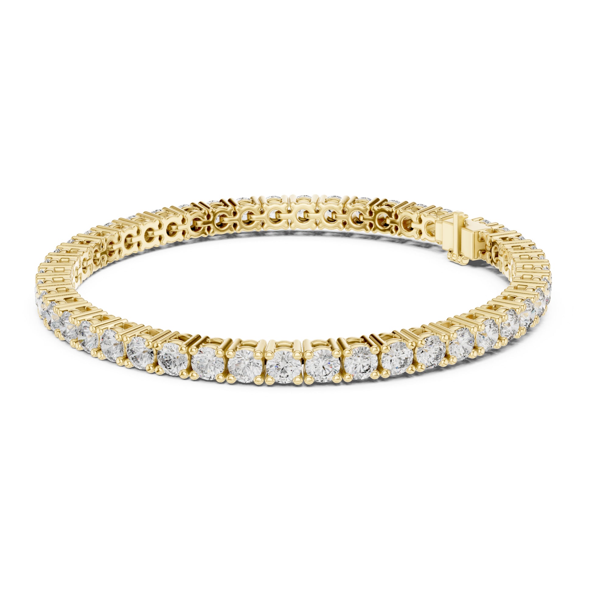 Aurora 8 Carat Round Lab Grown Diamond Double Row Tennis Bracelet