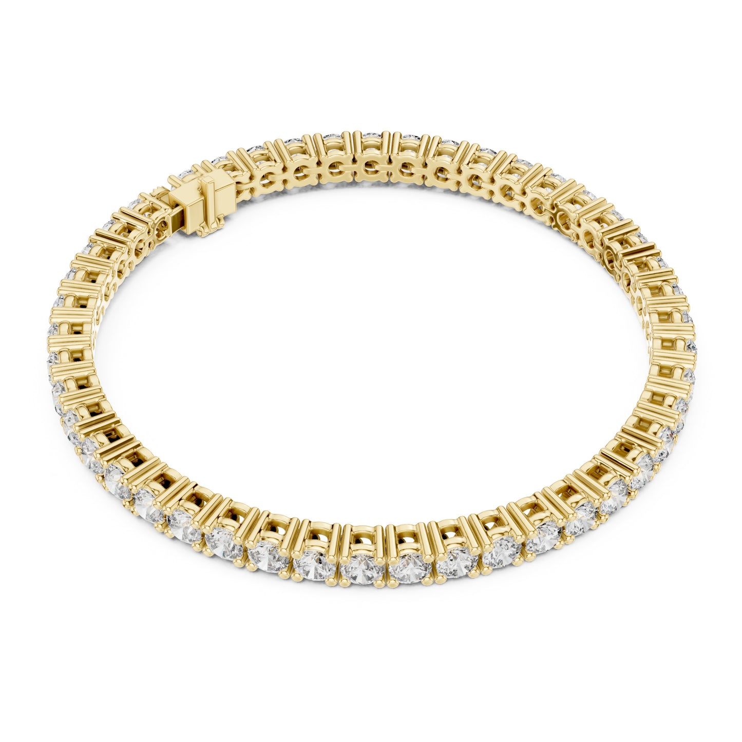 Aurora 8 Carat Round Lab Grown Diamond Double Row Tennis Bracelet