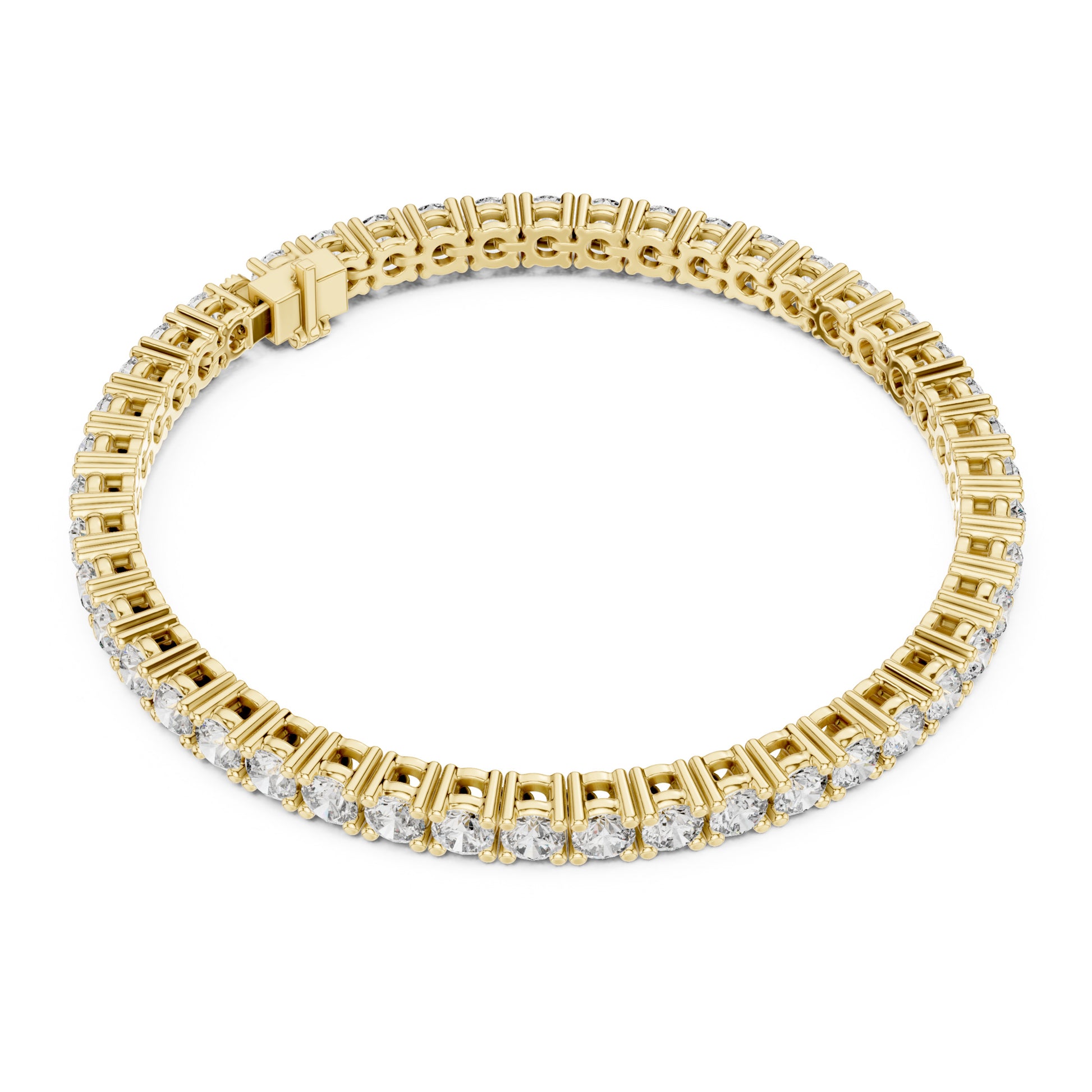 Aurora 8 Carat Round Lab Grown Diamond Double Row Tennis Bracelet