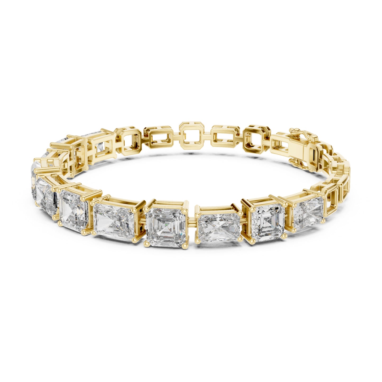 Vera 12 Carat Radiant Lab Grown Diamond Collet Tennis Bracelet