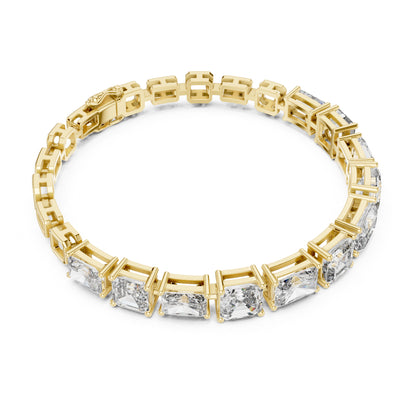 Vera 12 Carat Radiant Lab Grown Diamond Collet Tennis Bracelet