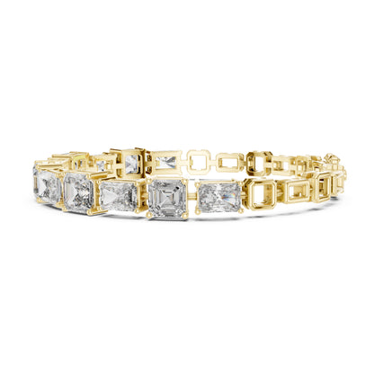 Vera 12 Carat Radiant Lab Grown Diamond Collet Tennis Bracelet