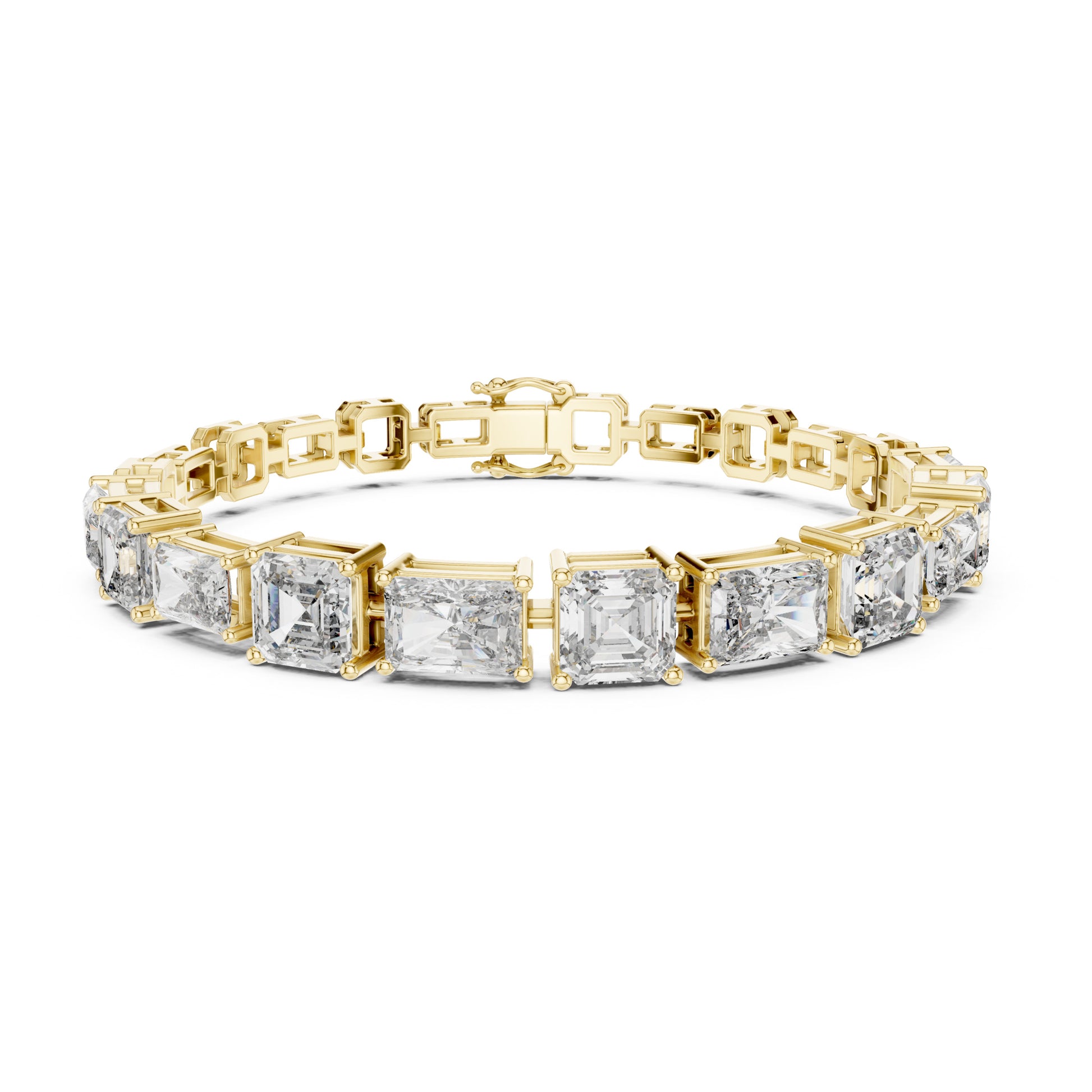 Vera 12 Carat Radiant Lab Grown Diamond Collet Tennis Bracelet
