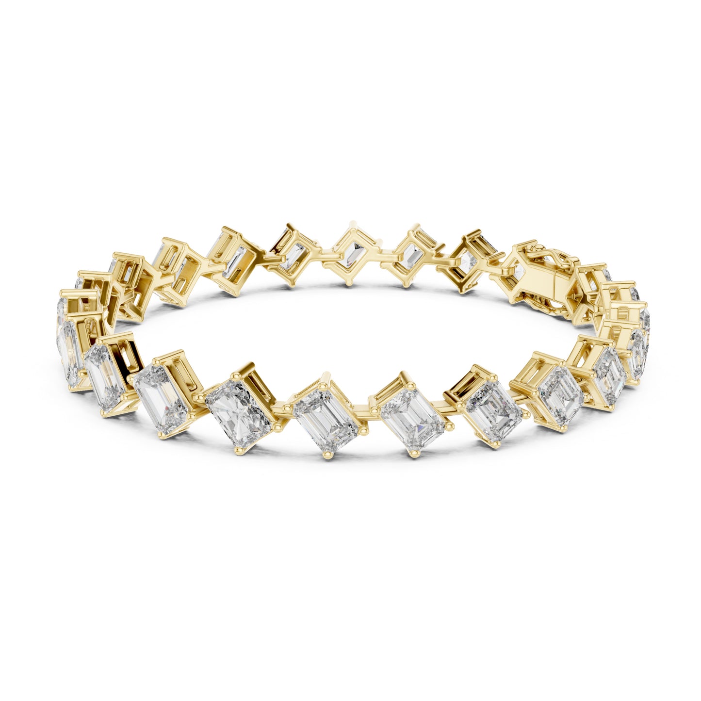 Vera 15 Carat Emerald Lab Grown Diamond Tennis Bracelet