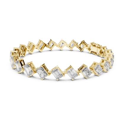 Vera 15 Carat Emerald Lab Grown Diamond Tennis Bracelet