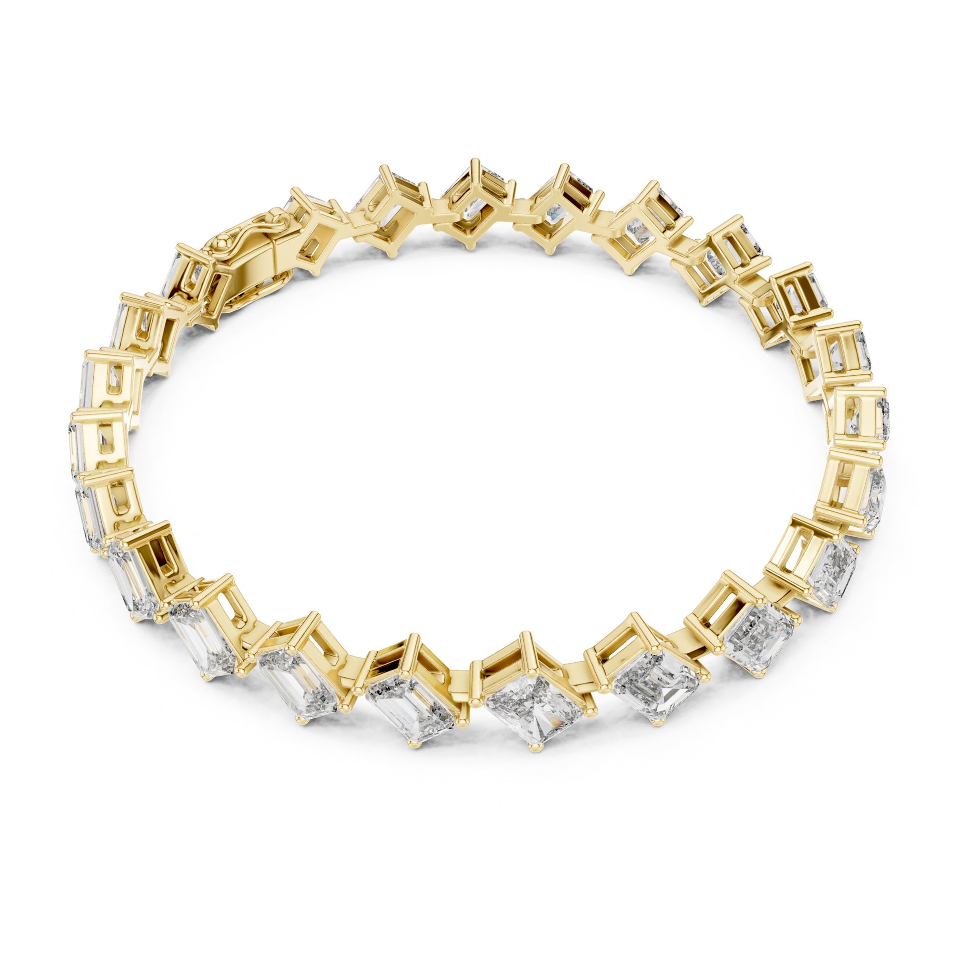 Vera 15 Carat Emerald Lab Grown Diamond Tennis Bracelet