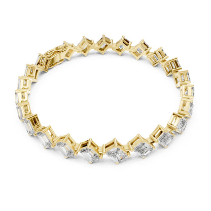 Vera 15 Carat Emerald Lab Grown Diamond Tennis Bracelet