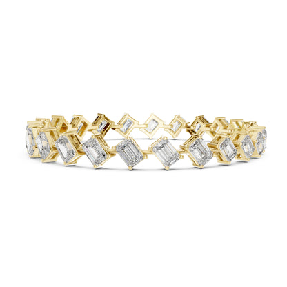 Vera 15 Carat Emerald Lab Grown Diamond Tennis Bracelet