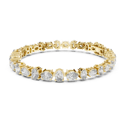 Aurora 8 Carat Oval Lab Grown Diamond Tennis Bracelet