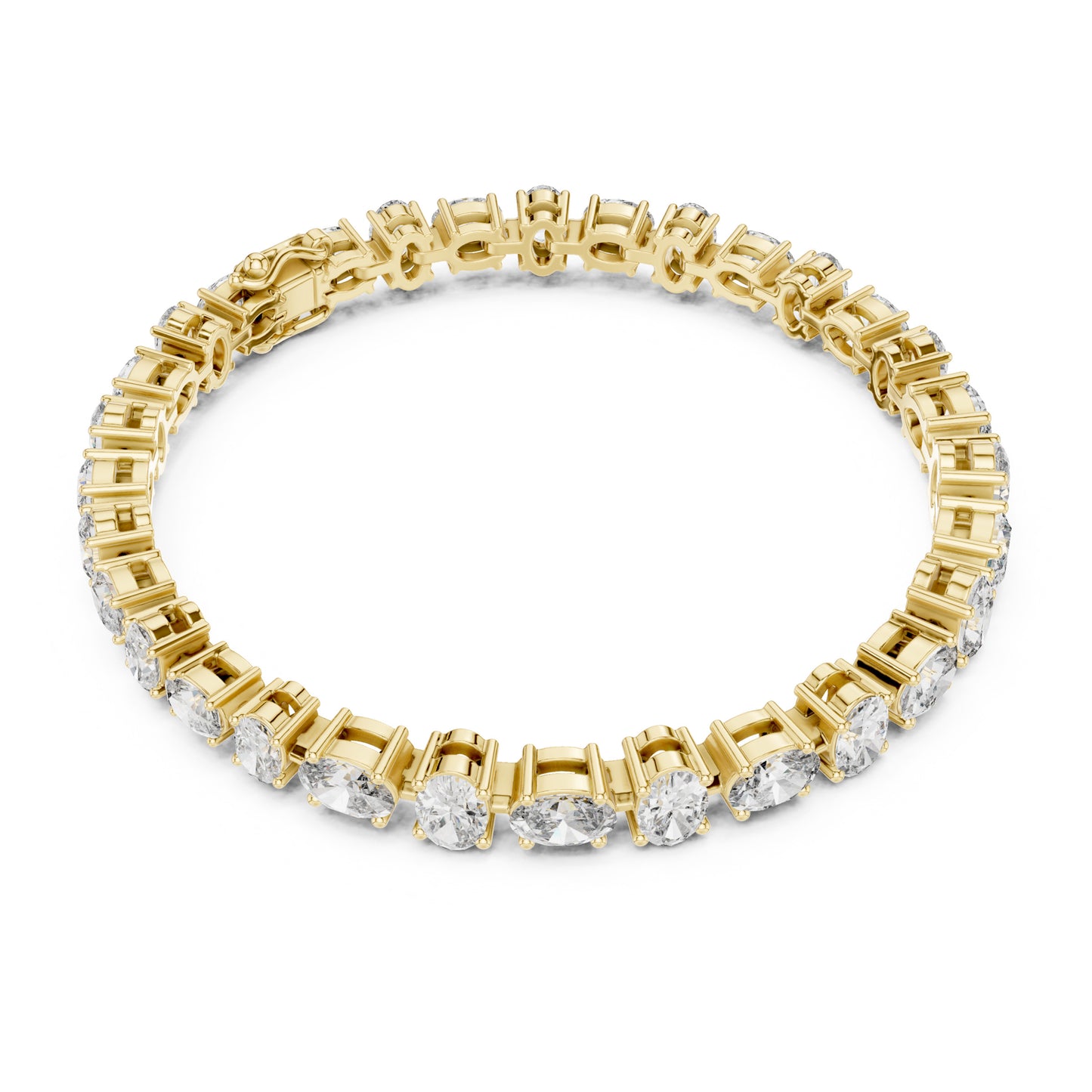 Aurora 8 Carat Oval Lab Grown Diamond Tennis Bracelet