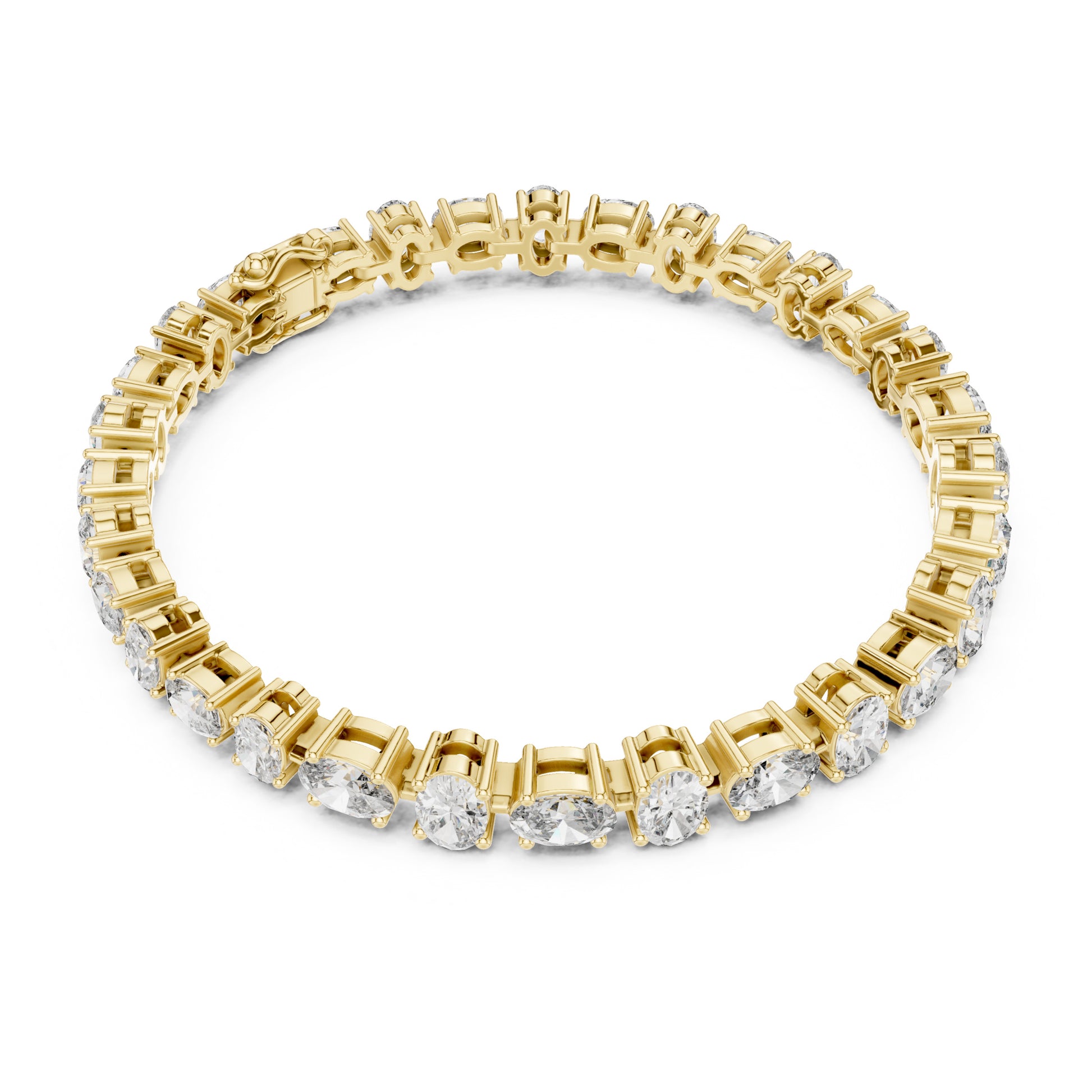 Aurora 8 Carat Oval Lab Grown Diamond Tennis Bracelet