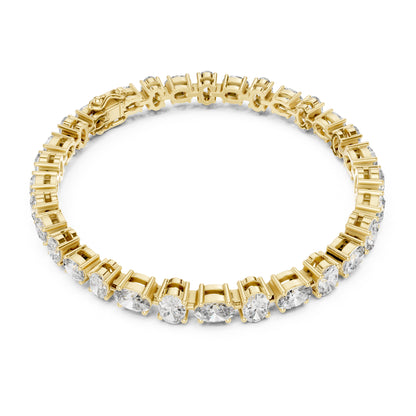 Aurora 8 Carat Oval Lab Grown Diamond Tennis Bracelet