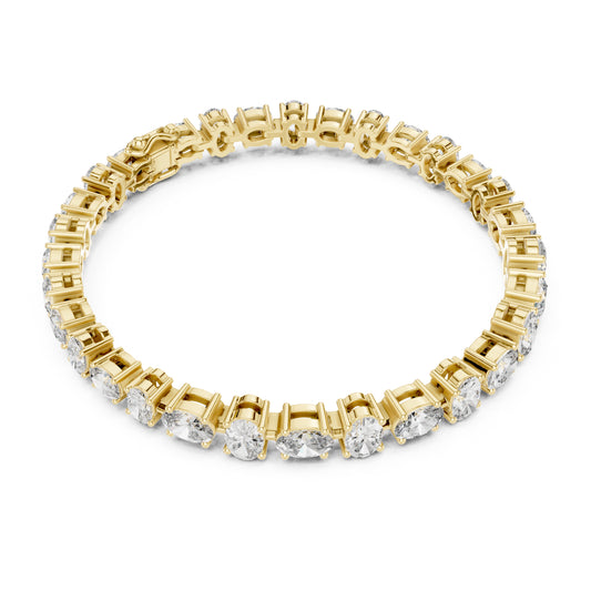 Aurora 8 Carat Oval Lab Grown Diamond Tennis Bracelet