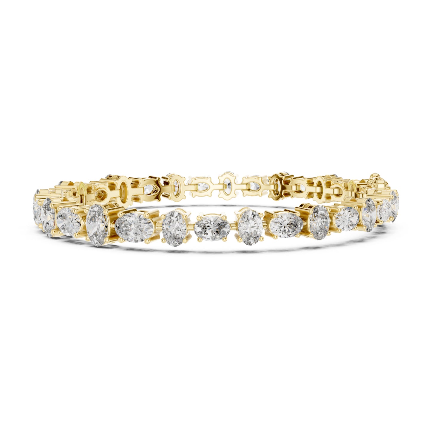 Aurora 8 Carat Oval Lab Grown Diamond Tennis Bracelet