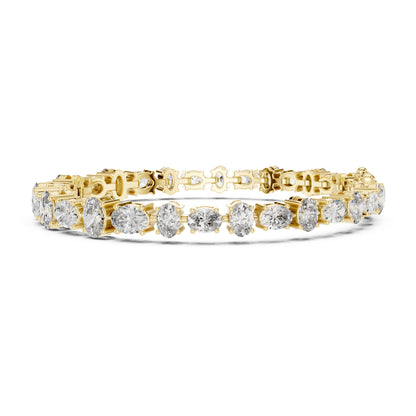 Aurora 8 Carat Oval Lab Grown Diamond Tennis Bracelet