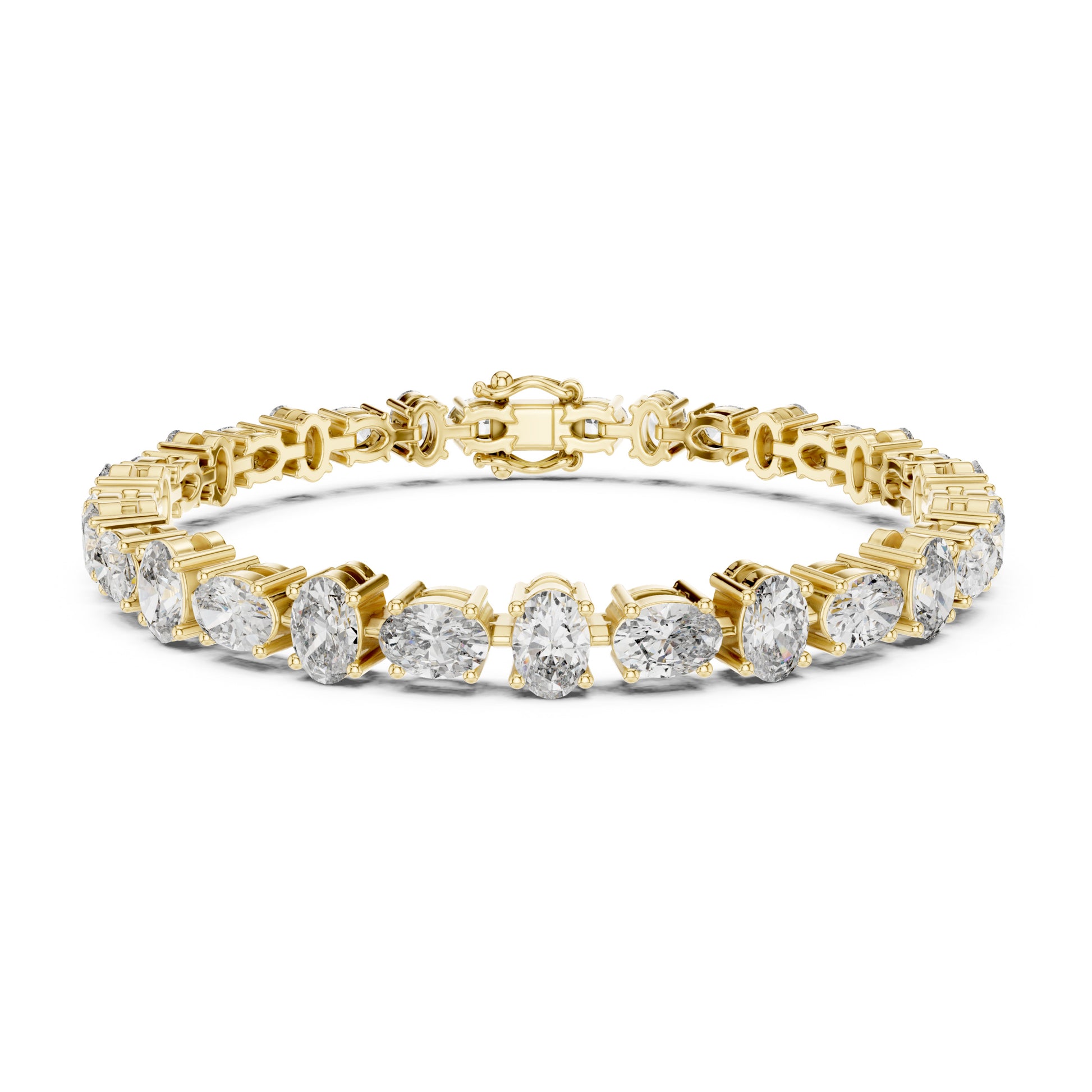 Aurora 8 Carat Oval Lab Grown Diamond Tennis Bracelet