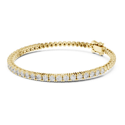 Aurora 2 Carat Round Lab Grown Diamond Tennis Bracelet