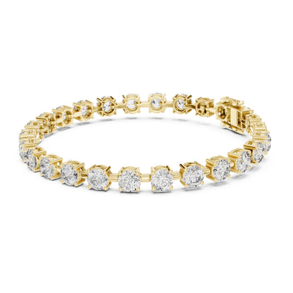 Aurora 10 Carat Round Lab Grown Diamond Tennis Bracelet