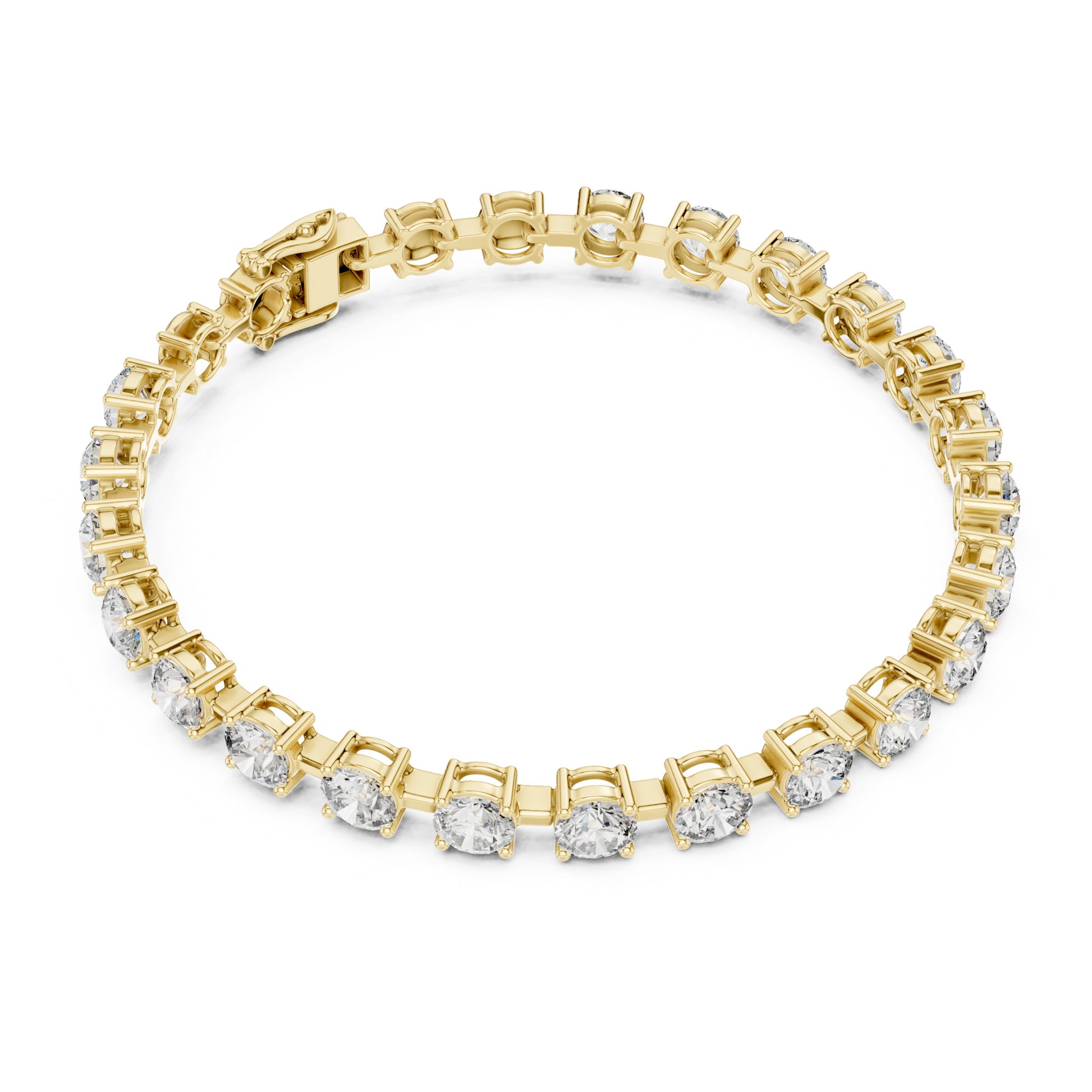 Aurora 10 Carat Round Lab Grown Diamond Tennis Bracelet