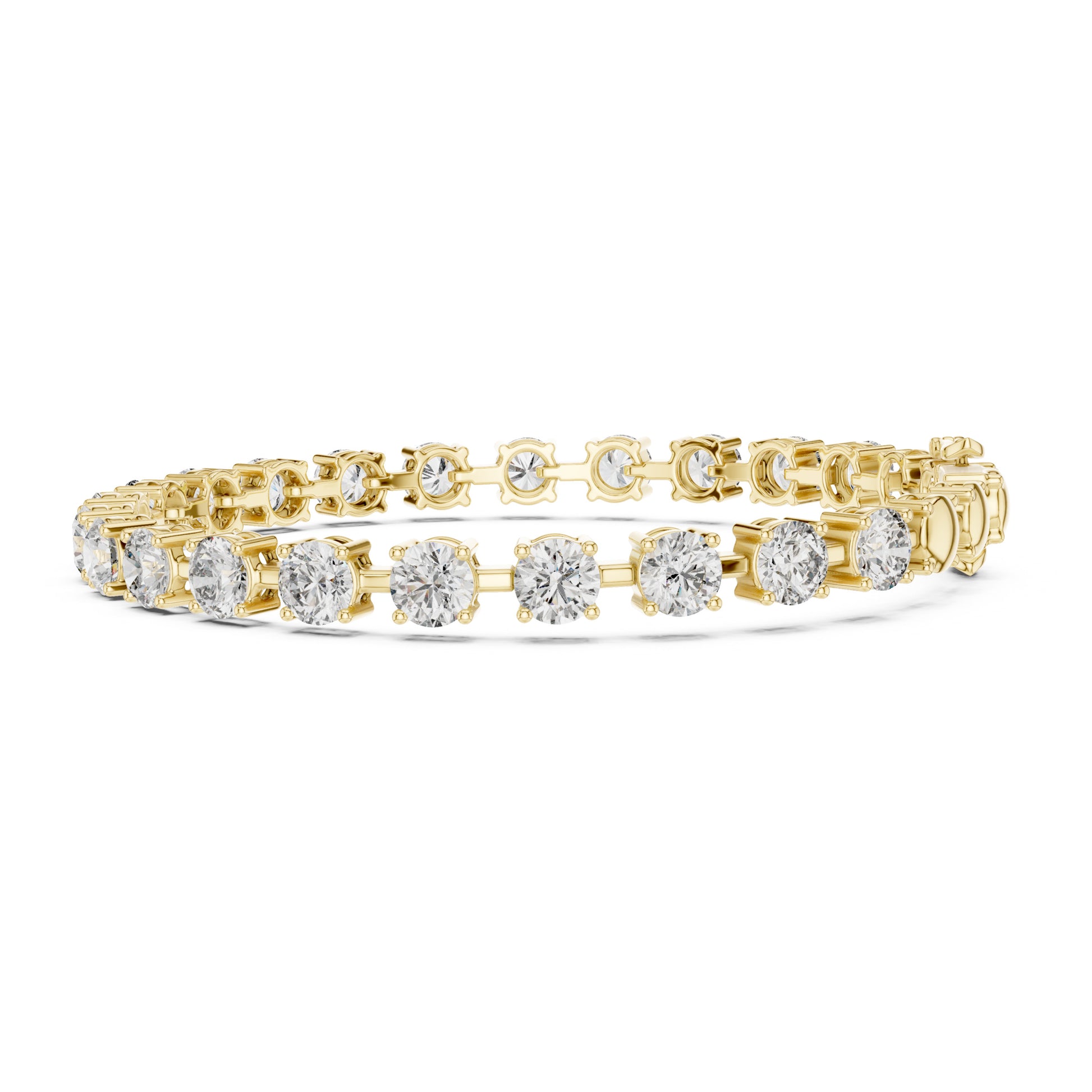 Aurora 10 Carat Round Lab Grown Diamond Tennis Bracelet