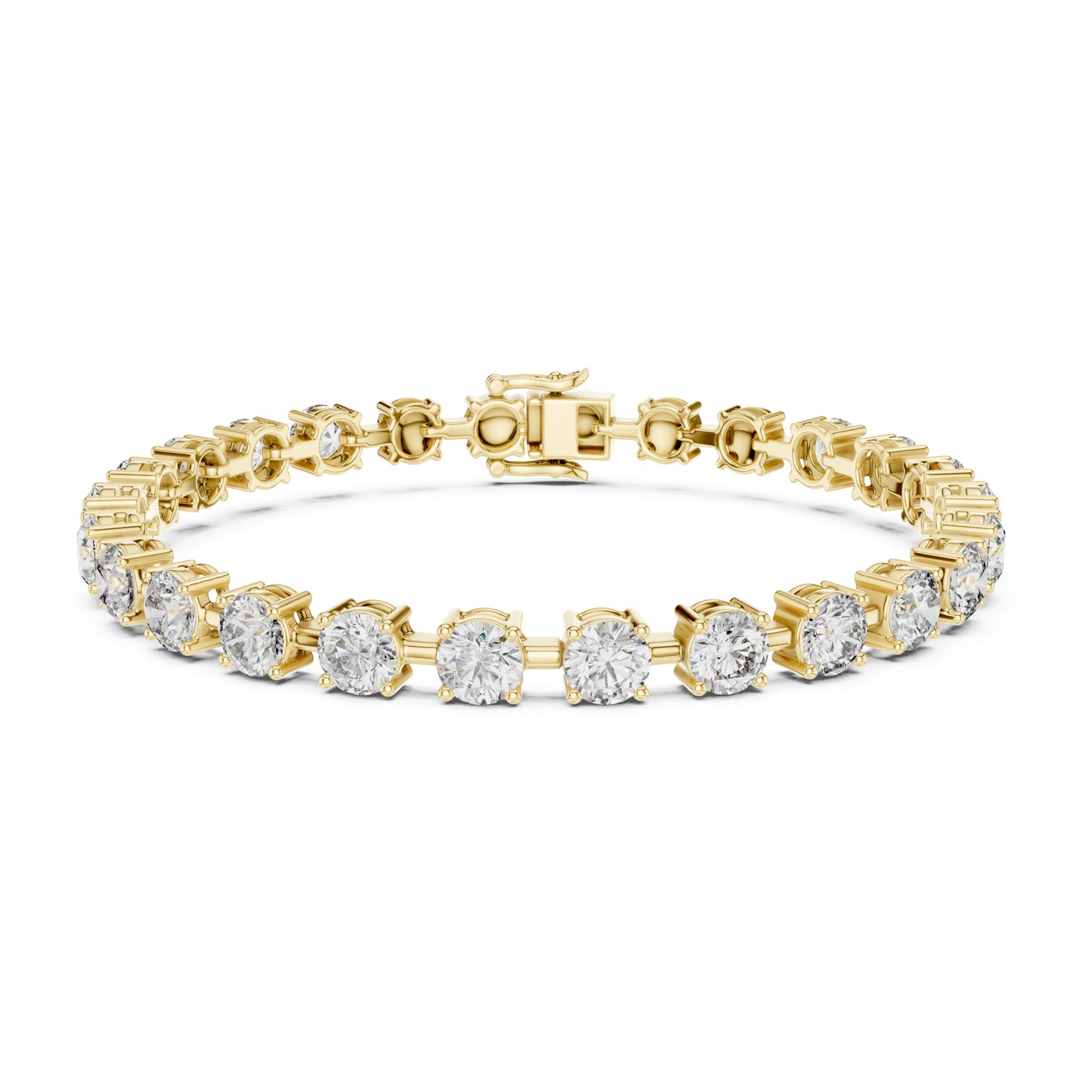 Aurora 10 Carat Round Lab Grown Diamond Tennis Bracelet