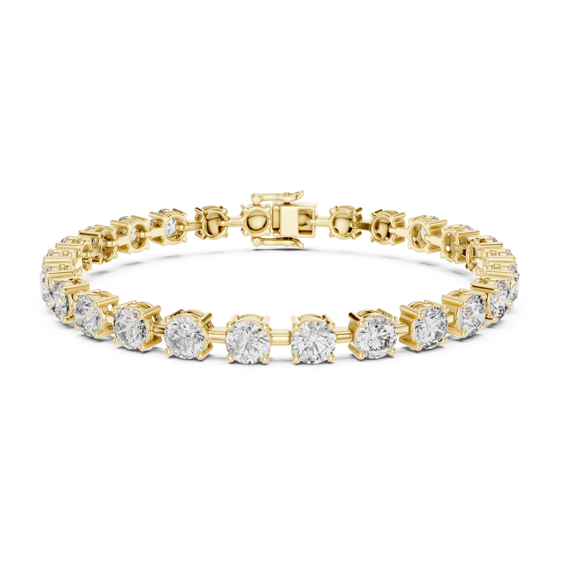 Aurora 10 Carat Round Lab Grown Diamond Tennis Bracelet