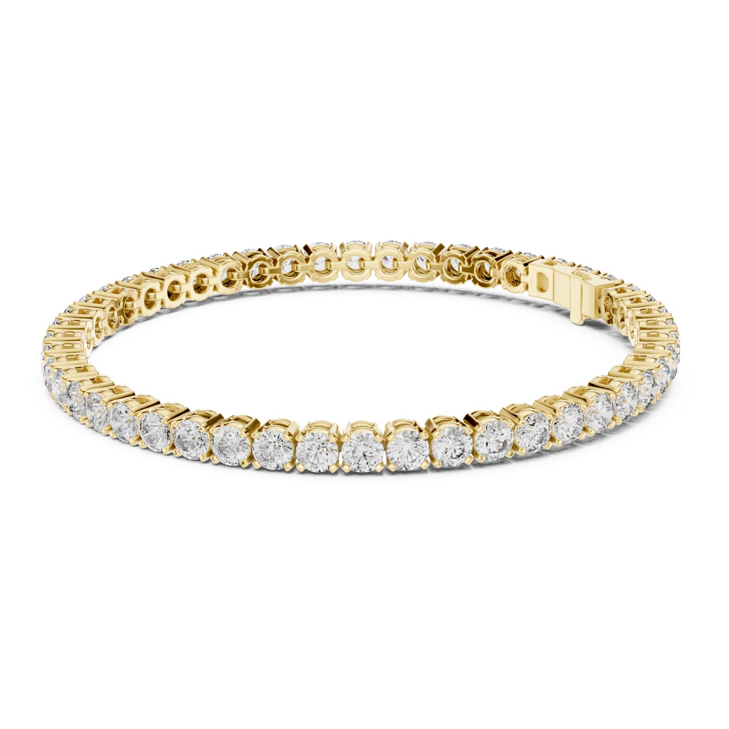 Aurora 7 Carat Round Lab Grown Diamond Double Row Tennis Bracelet