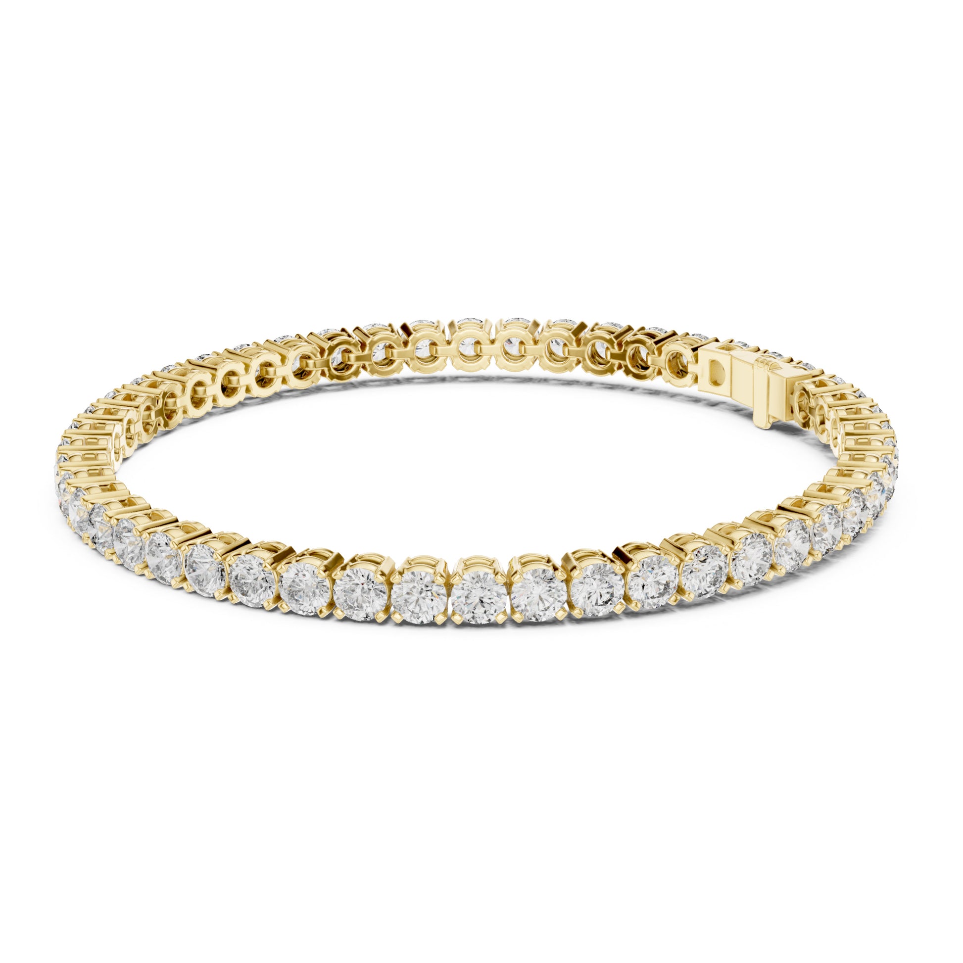 Aurora 7 Carat Round Lab Grown Diamond Double Row Tennis Bracelet