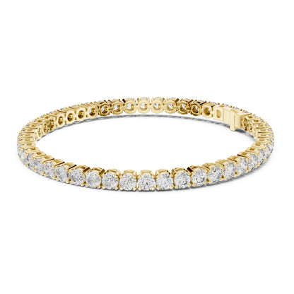 Aurora 7 Carat Round Lab Grown Diamond Double Row Tennis Bracelet