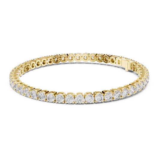 Aurora 7 Carat Round Lab Grown Diamond Double Row Tennis Bracelet