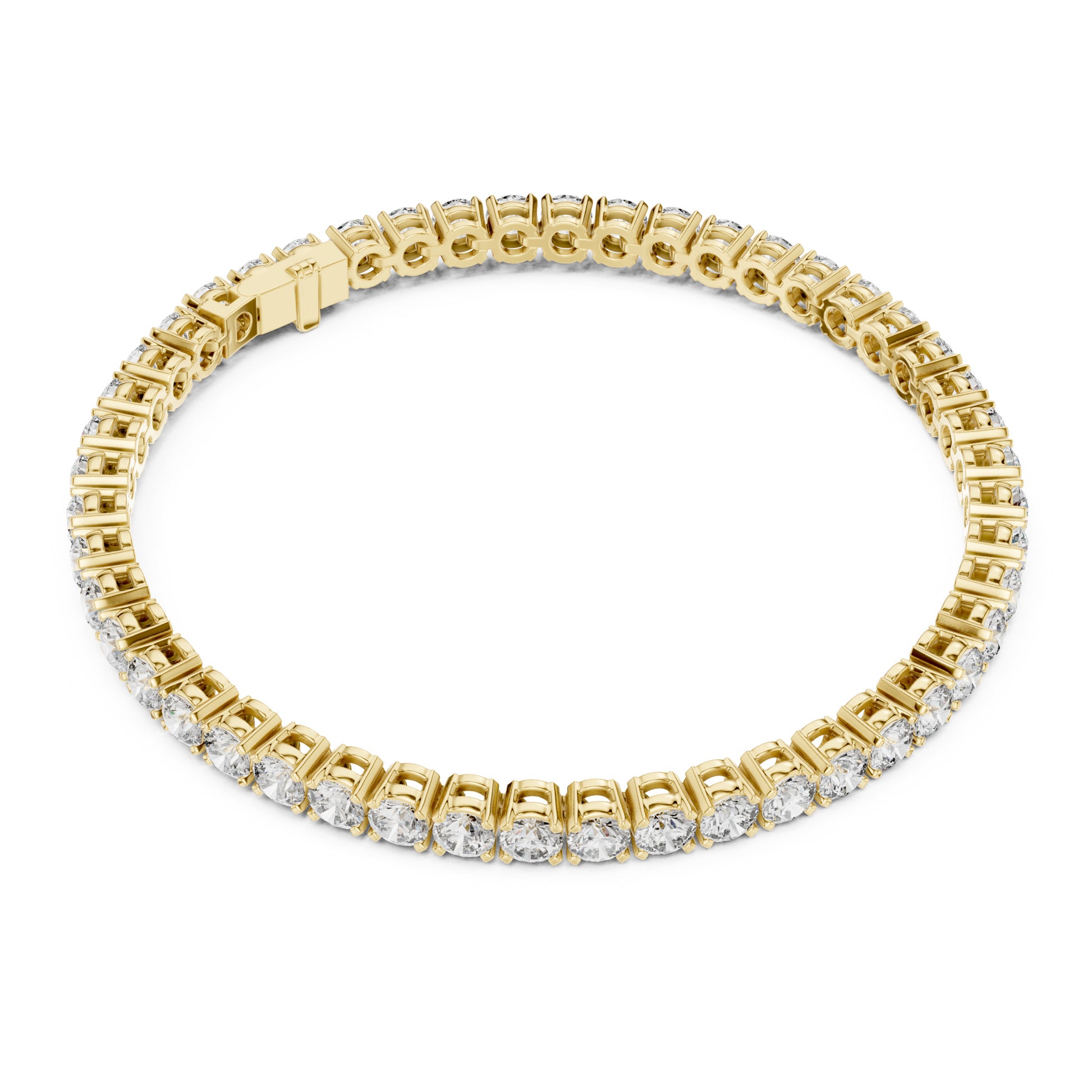 Aurora 7 Carat Round Lab Grown Diamond Double Row Tennis Bracelet