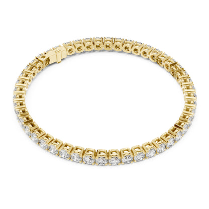 Aurora 7 Carat Round Lab Grown Diamond Double Row Tennis Bracelet