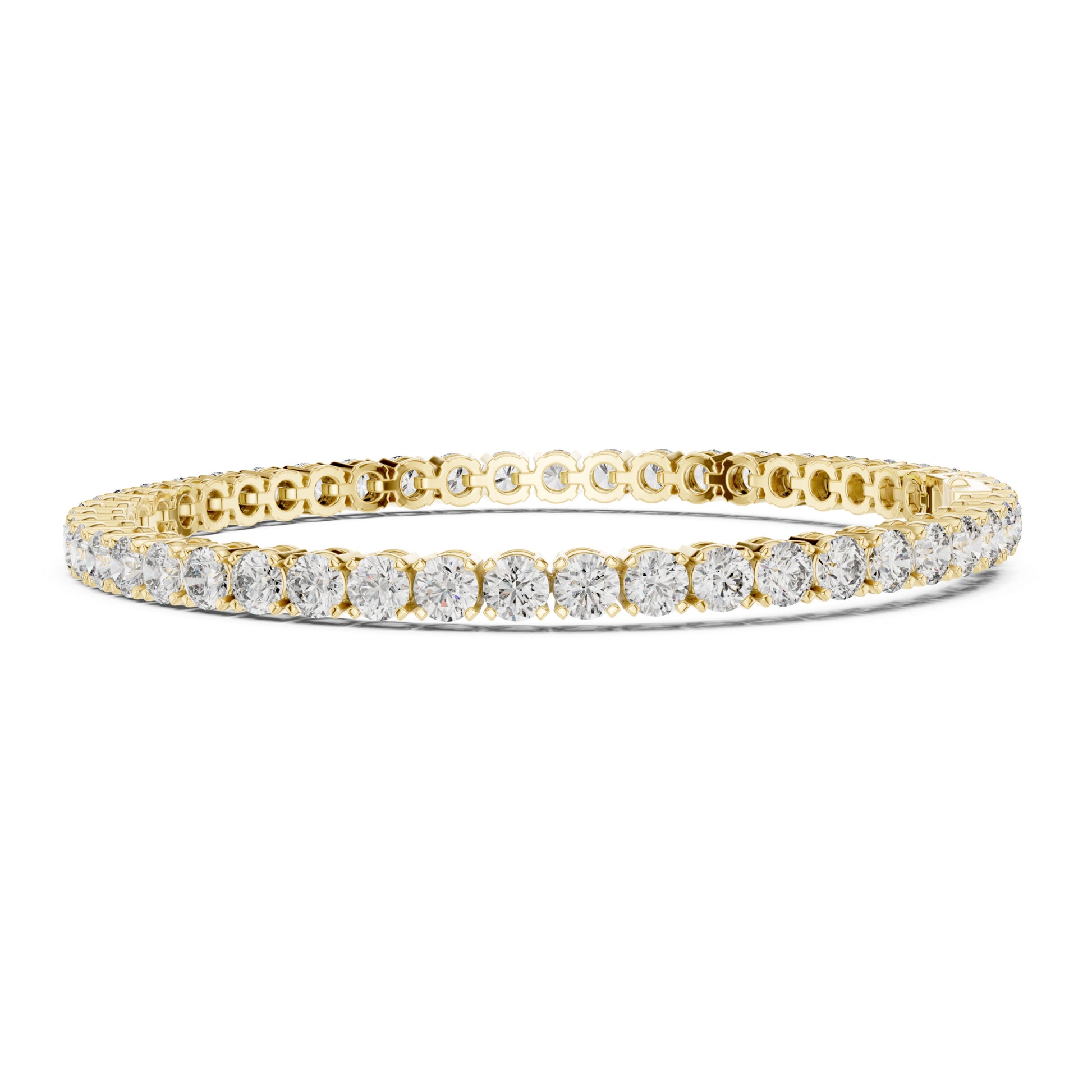 Aurora 7 Carat Round Lab Grown Diamond Double Row Tennis Bracelet