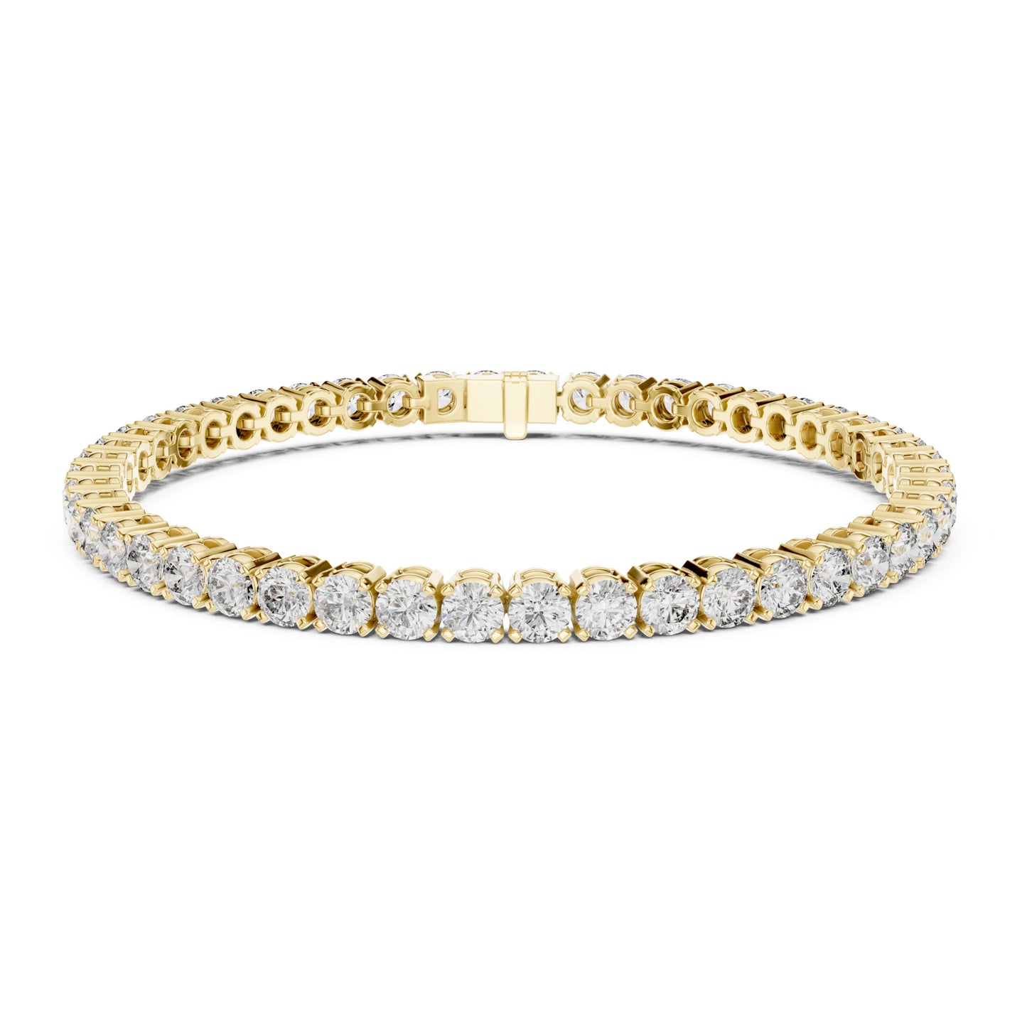 Aurora 7 Carat Round Lab Grown Diamond Double Row Tennis Bracelet