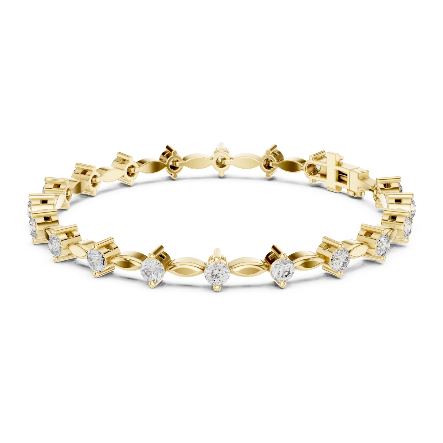 Isla 2 Carat Round Lab Grown Diamond Station Bracelet