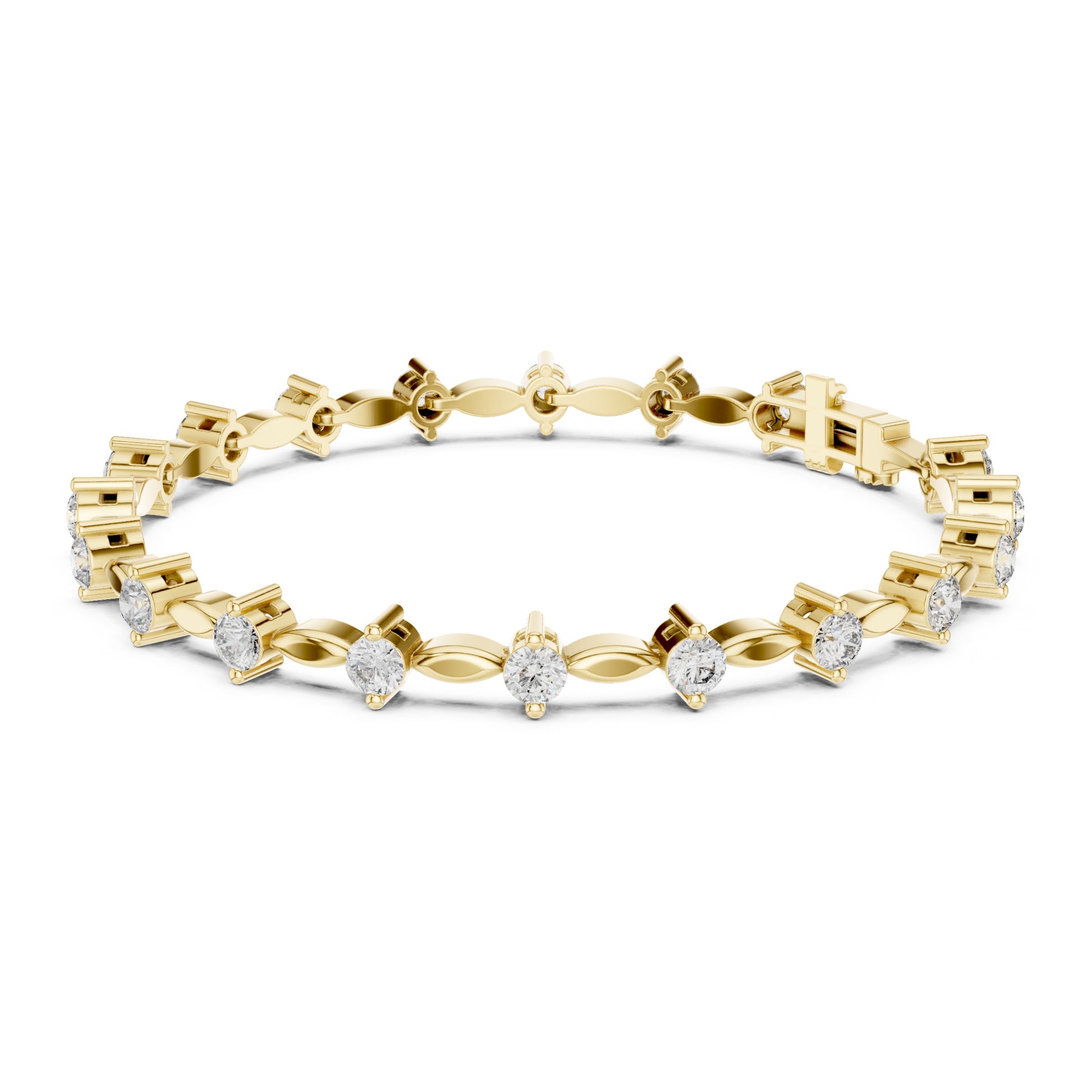 Isla 2 Carat Round Lab Grown Diamond Station Bracelet