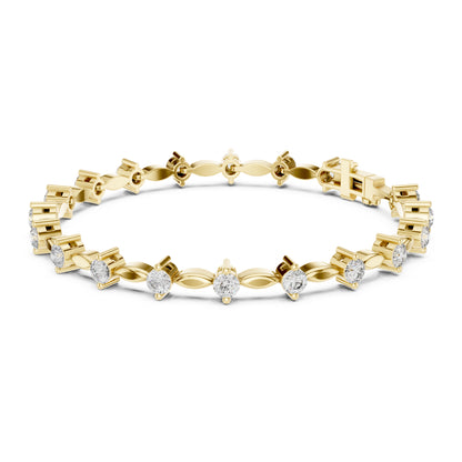Isla 2 Carat Round Lab Grown Diamond Station Bracelet