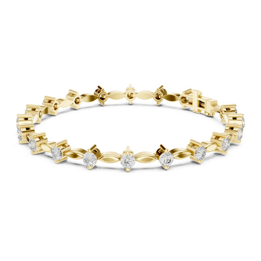 Isla 2 Carat Round Lab Grown Diamond Station Bracelet
