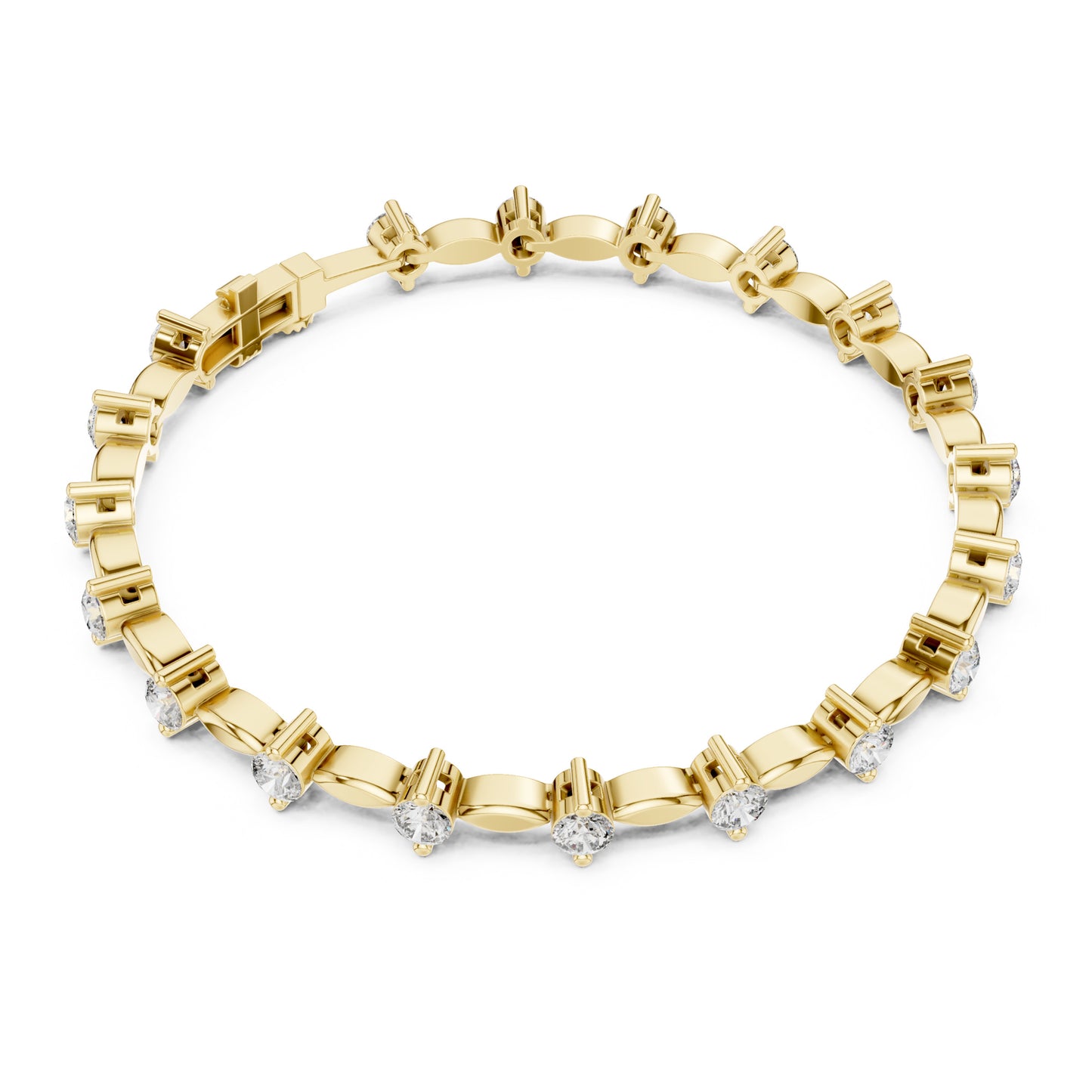 Isla 2 Carat Round Lab Grown Diamond Station Bracelet
